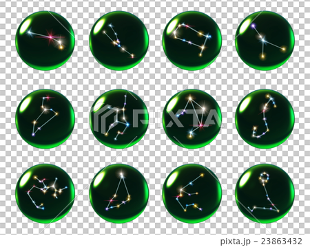 crystal ball 12 Horoscopes green 23863432