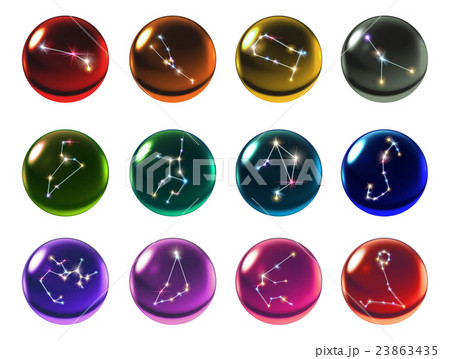 crystal ball 12 Horoscopes rainbow color 23863435