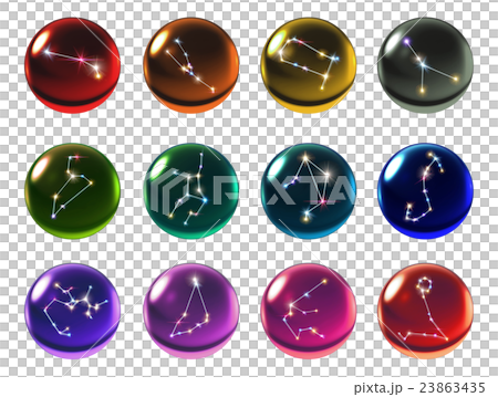 crystal ball 12 Horoscopes rainbow color 23863435