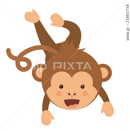 funny monkey character isolated icon design 23863738