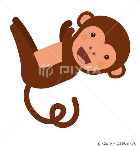 funny monkey character isolated icon design funny monkey character isolated icon design 23863776