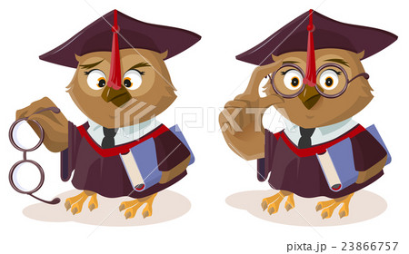 Owl teacher with book and poor eyesight 23866757