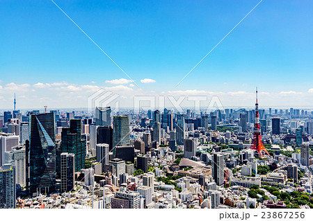 【東京都】東京タワーと街並み 【東京都】東京タワーと街並み 23867256
