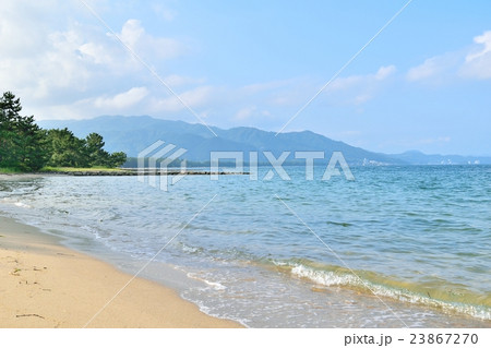 天橋立の中州の最先端から望む松林 天橋立の中州の最先端から望む松林 23867270