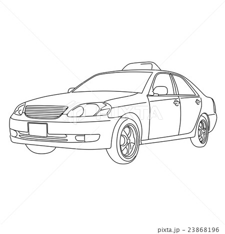 タクシー　自動車　イラスト 23868196
