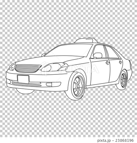 タクシー　自動車　イラスト 23868196