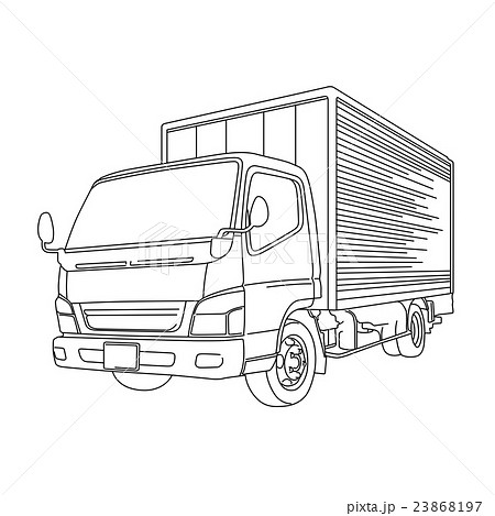 トラック 車 イラストのイラスト素材