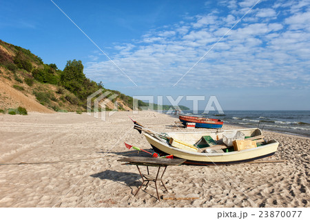 Fishing Boats on Baltic Sea Beach Fishing Boats on Baltic Sea Beach 23870077
