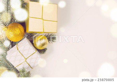 christmas gift boxes and balls 23870805