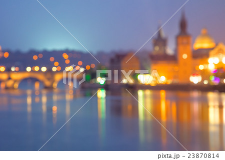 Travel Background of defocused city, Prague 23870814