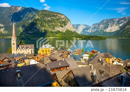 Old Hallstatt village in Alps, Austria, Europe 23870816