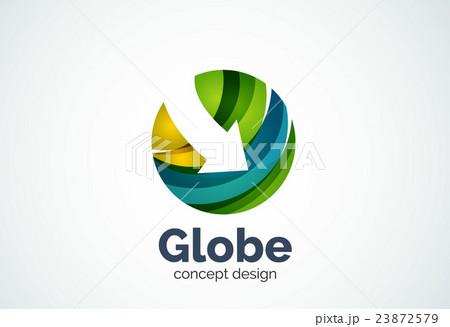 Globe with arrow logo template 23872579
