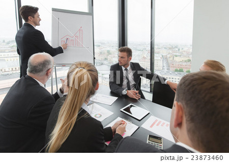 Business people and financial reports 23873460