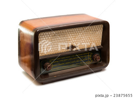retro radio isolated 23875655