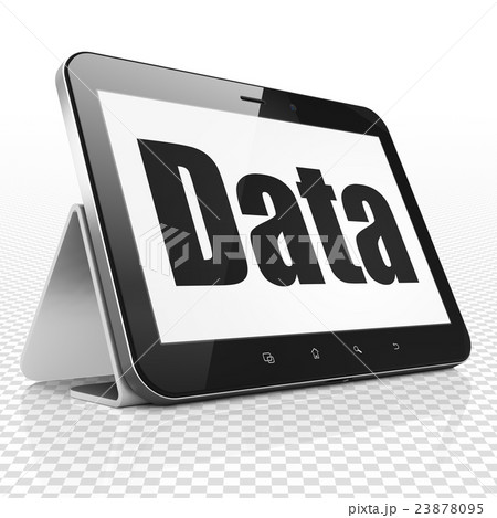 Data concept: Tablet Computer with Data on display 23878095