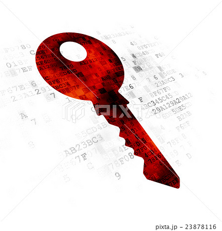 Security concept: Key on Digital background Security concept: Key on Digital background 23878116