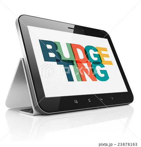 Business concept: Tablet Computer with Budgeting 23878163