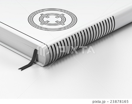 Business concept: closed book, Target on white 23878165