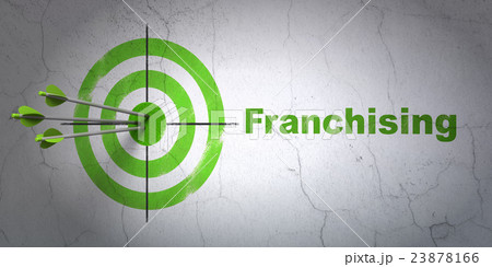 Business concept: target and Franchising on wall Business concept: target and Franchising on wall 23878166