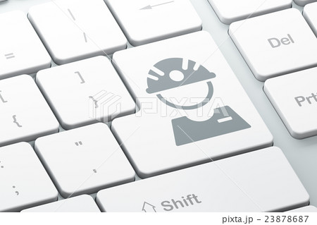 Manufacuring concept: Factory Worker on computer Manufacuring concept: Factory Worker on computer 23878687