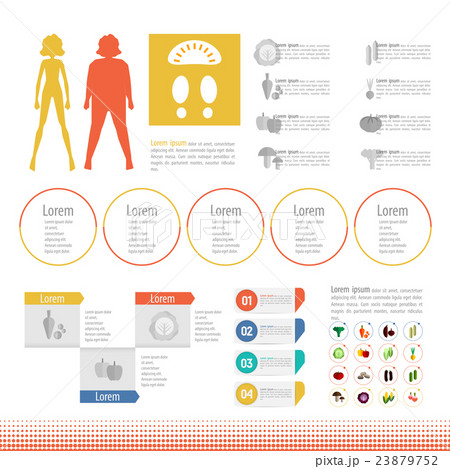 Thick slim body set icon info graphic 23879752