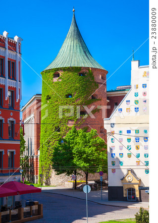 Medieval powder tower in Riga, Latvia Medieval powder tower in Riga, Latvia 23880009