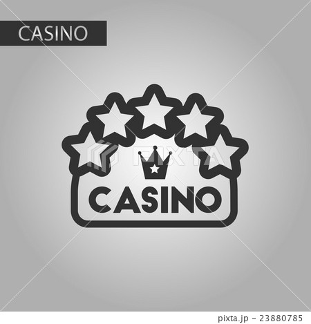 black and white style casino sign black and white style casino sign 23880785