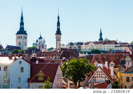 Cityscape of old town Tallinn at day, Estonia Cityscape of old town Tallinn at day, Estonia 23880819