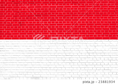 Flag of Indonesia, Monaco, Hesse on brick wall 23881934