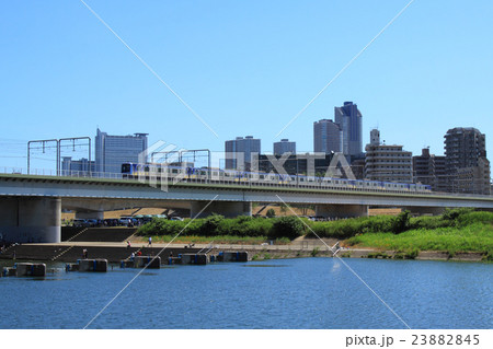 東急東横線多摩川橋梁 横浜高速鉄道Y500系 23882845