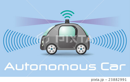 自動運転コンセプトカーと都市 23882991