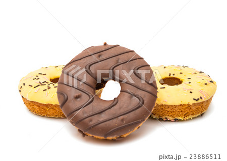 donuts in glaze isolated 23886511
