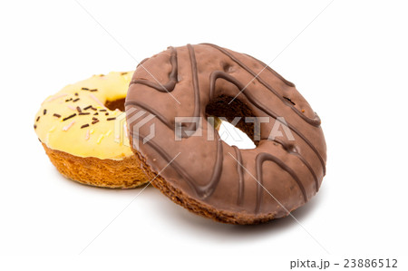 donuts in glaze isolated 23886512
