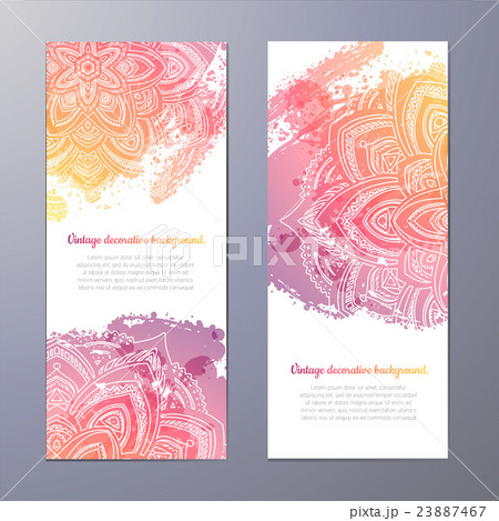 Invitation with hand drawn mandala 23887467