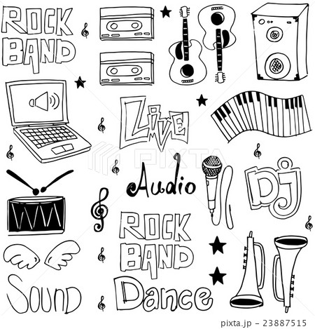 Music tools doodles hand draw Music tools doodles hand draw 23887515