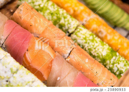 Sushi rolls close up 23890933