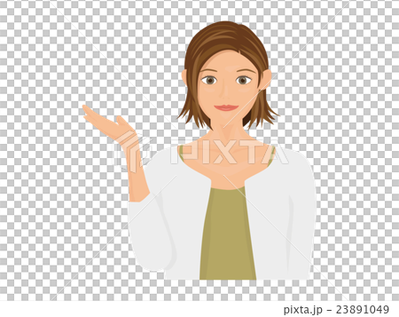 案内をする女性 23891049