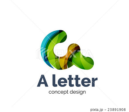 A letter alphabet round style logo business 23891908