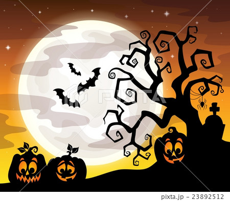 Halloween tree silhouette theme 3 Halloween tree silhouette theme 3 23892512