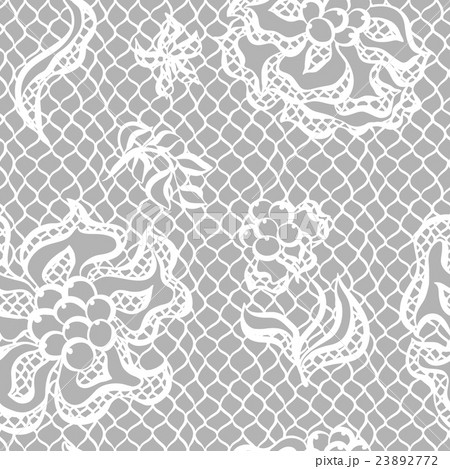 Seamless lace pattern with flowers. Vintage 23892772