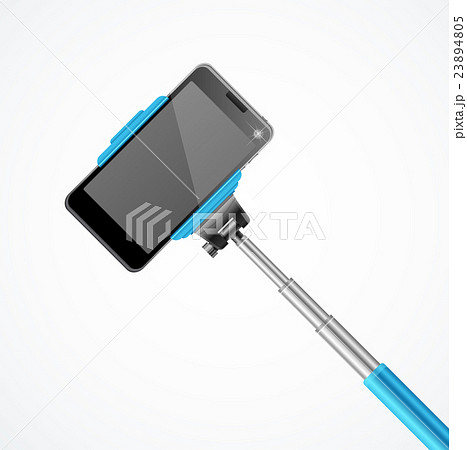 Monopod Selfie Front. Vector 23894805