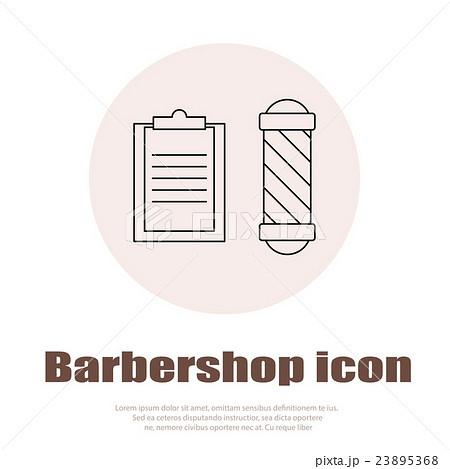 Linear barbershop icons set. Universal hairstyle 23895368