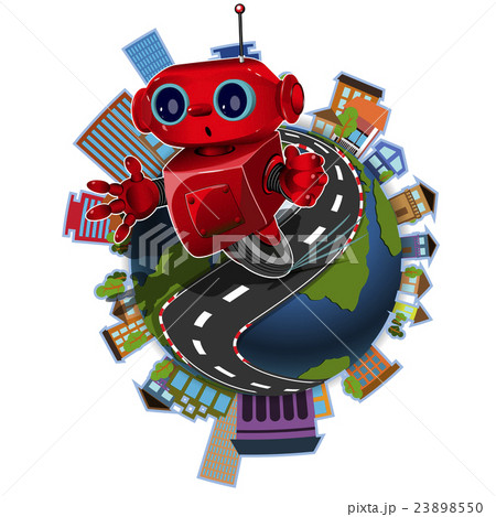 Robot on the globe 23898550