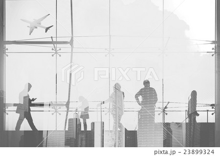 Double explore, silhouettes of businesman 23899324