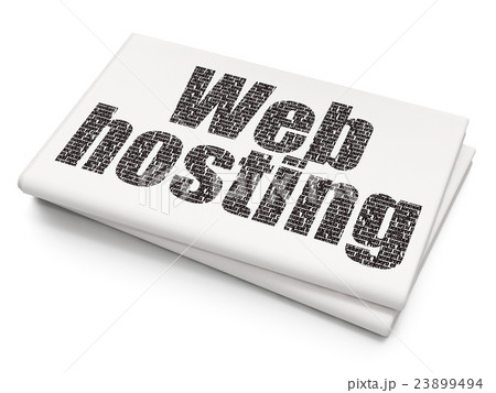 Web design concept: Web Hosting on Blank Newspaper Web design concept: Web Hosting on Blank Newspaper 23899494