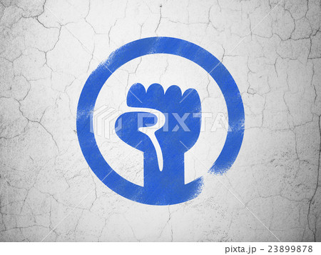Political concept: Uprising on wall background Political concept: Uprising on wall background 23899878