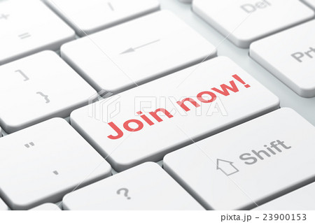 Social network concept: Join now! on computer 23900153