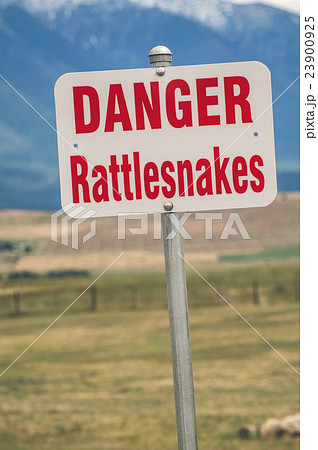 Rattlesnake warning sign in usa Rattlesnake warning sign in usa 23900925