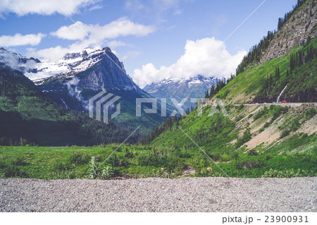 Mountain landscape with green grass 23900931