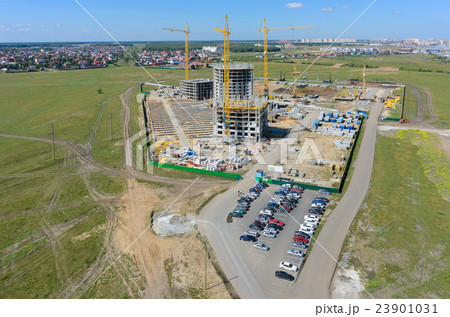 Aerial view on construction site in Tyumen 23901031
